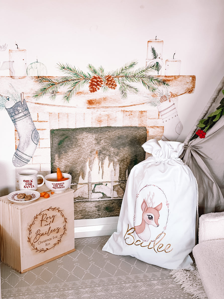 Christmas Fireplace Wall Decal Decal Depot