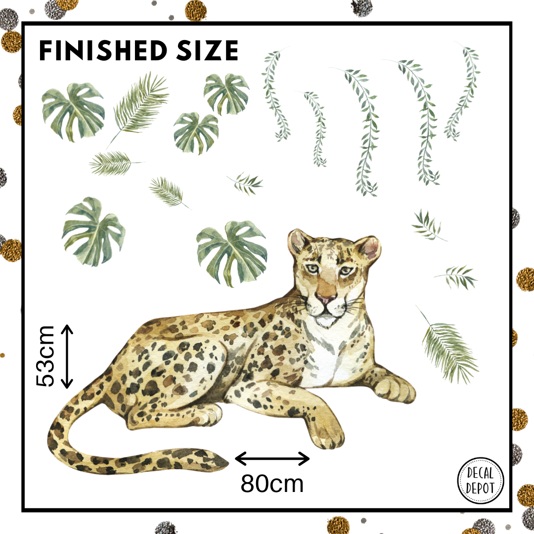 Jungle Life – Full Pack (Sloth & Leopard) Wall Decals