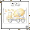 Large Cement Truck Wall Decals