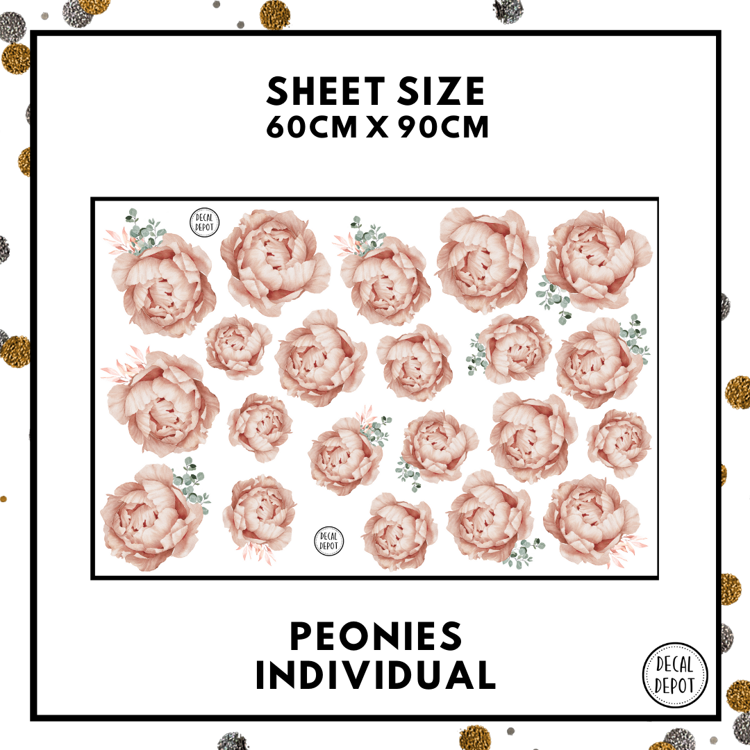 Peonies - Individual Wall Decals